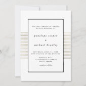 Modern Black and White Minimalist Wedding Kaart (Voorkant)