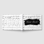 Modern Black and White Music Wedding Invitation Gastenboek (Volledig)