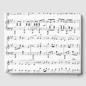 Modern Black and White Music Wedding Invitation Gastenboek (Achterkant)