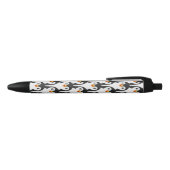 Modern Black and White Penguin Pattern Zwarte Inkt Pen (Bovenkant)