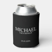 Modern Black and White Personalized Groomsman Blikjeskoeler (Blikje Voorkant)