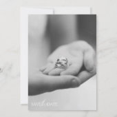 Modern Black and White Photo Wedding Invitation (Dos)