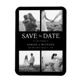 Modern Black and White Photo Wedding Save the Date Magneet (Verticaal)