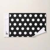 Modern Black and White Polka Dots Bad Handdoek (Handdoek)