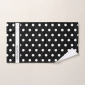 Modern Black and White Polka Dots Bath Towel Set Bad Handdoek (Handdoek)