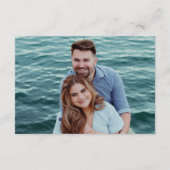 Modern Black and White QR Code Chic Wedding RSVP Kaartje (Achterkant)