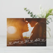 Modern Black and White QR Code Photo Save The Date (Staand voorkant)