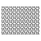 Modern Black And White Rabbit Pattern Easter Tafelkleed (Voorkant (Horizontaal))