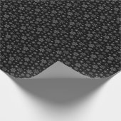 Modern Black and White Snowflake Pattern Cadeaupapier (Hoek)