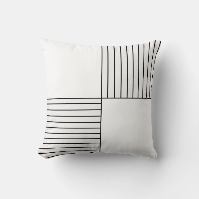 Modern Black and White Squares Sierkussen (Voorkant)