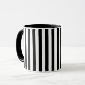 Modern Black and White Striped Combo Mug (Devant gauche)