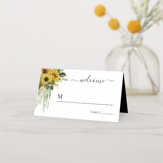 Modern Black and White Sunflower Wedding (Voorkant)