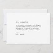 Modern Black and White Three Photo Wedding Bedankkaart (Achterkant)