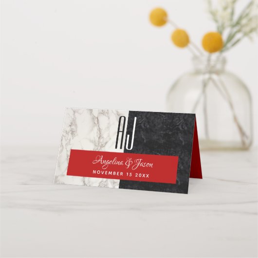 Modern Black and White Wedding (Achterkant)