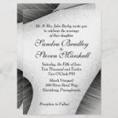 Modern Black and White Wedding Invitation Kaart (Voorkant / Achterkant)
