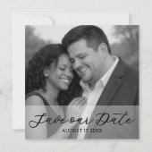 Modern Black and White Wedding Save The Date   (Dos)