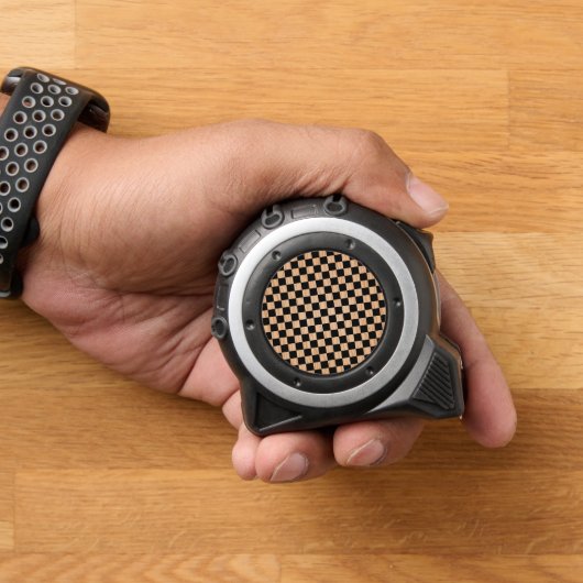 Modern Black and Wood Art Square Pattern Rolmaat (Huis)