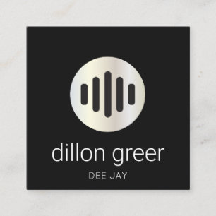 Modern Black Audio Music DJ Vierkante Visitekaartje