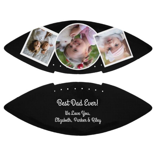 Modern Black Best Pap Ever Photo Collage Football (Panelen)