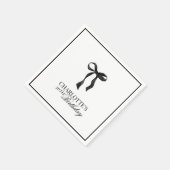 Modern Black Bow Birthday Servet (Hoek)