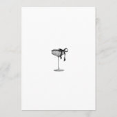 Modern Black Bow Champagne Birthday Invitation (Dos)