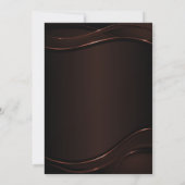 Modern Black Brown Birthday Party Invitation Kaart (Achterkant)