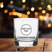 Modern Black Business Custom Company Logo Whisky Glas