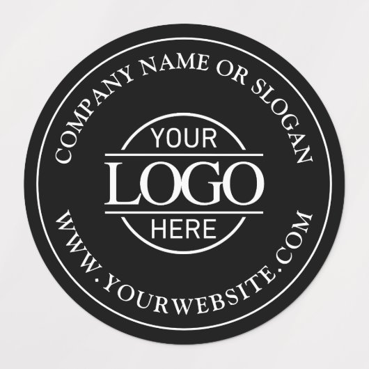 Modern Black Business Logo Bedrijfspromotie Labels (Design 1)