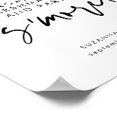 Modern Black Calligraphy Marshmallow S'mores Bar Poster (Hoek)