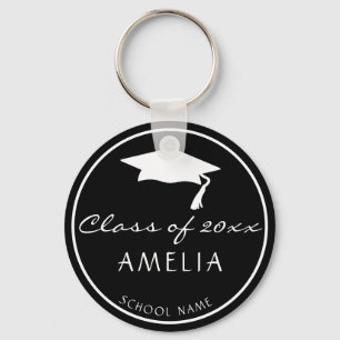 Modern Black Class of Afstuderen Name Afstuderen Sleutelhanger