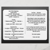 Modern Black Contemporary Church Bulletin Flyer (Achterkant)