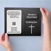 Modern Black Contemporary Church Bulletin Flyer (Hand)