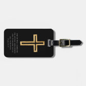 Modern Black Cross Bagagelabel (Voorkant horizontaal)