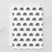 Modern Black Crown MOM Queen of my life Invitation (Dos)