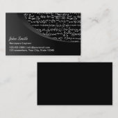 Modern Black Curve Aerospace Engineer Visitekaartje (Voorkant / Achterkant)