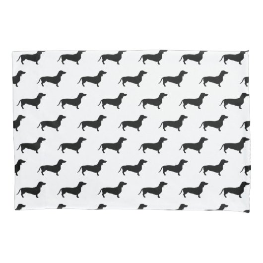 Modern Black Dachshunds Kussensloop (Voorkant)