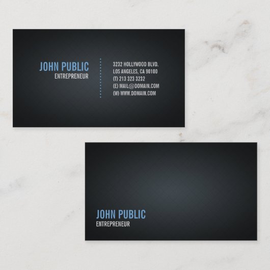 Modern Black Diamond Tegel Pattern Visitekaartje (Voorkant / Achterkant)