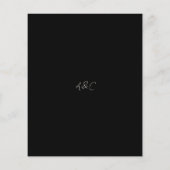 Modern Black Elegant Script Wedding Invitation (Achterkant)