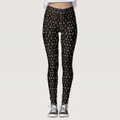 Modern Black en Beige Leggings (Voorkant)
