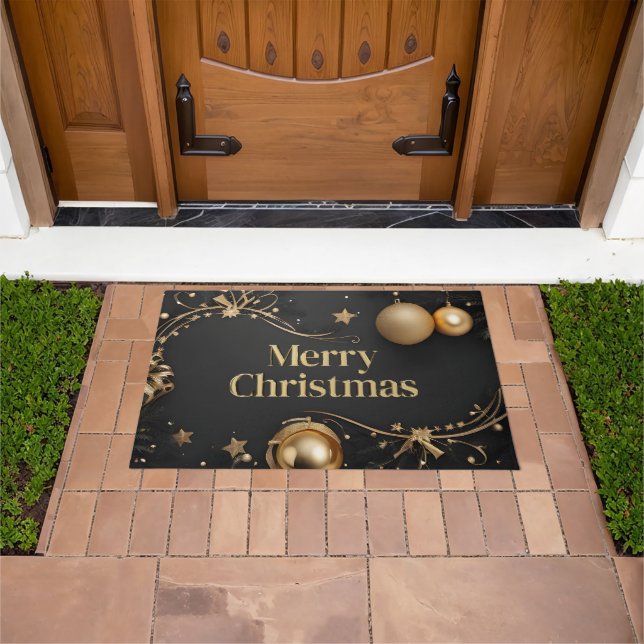 Modern Black en Gold Deurmat (Buiten)