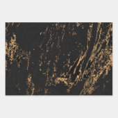Modern Black en Gold Dusty Inpakpapier Vel (Voorkant 2)