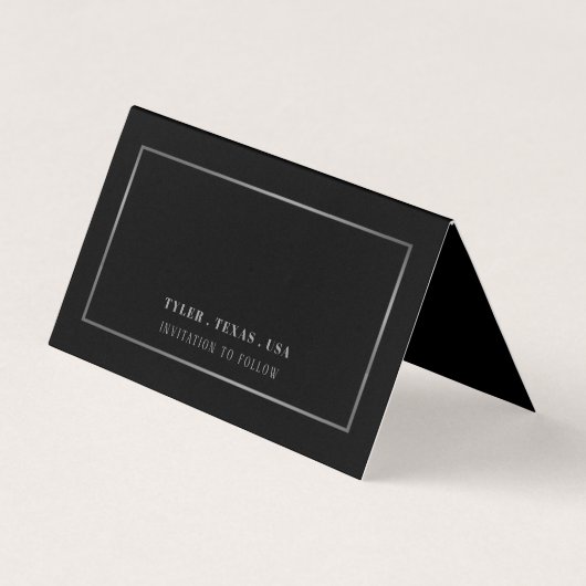 Modern, Black en Silver verander de datumkaart Visitekaartjes (Achterkant)