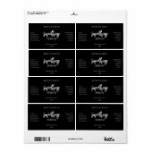 Modern Black Face Serum Labels (Full Sheet)