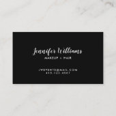 Modern Black + Faux Gold Foil | VISITEKAARTJES (Achterkant)