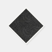 Modern Black Floral Botanical Servet (Hoek)