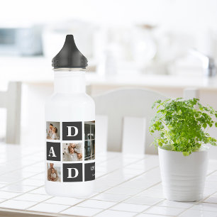 Modern Black Foto van collage Pap Best Gift Waterfles