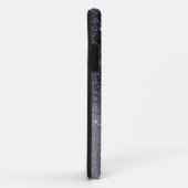 Modern Black Glitter Sparkles Personalized Name Case-Mate iPhone Case (Achterkant/rechts)