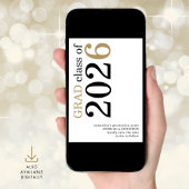 Modern Black Gold 2026. Graduation Save The Date