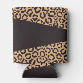 Modern Black Gold Cheetah Leopard Animal Print Blikjeskoeler (Achterkant)