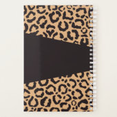 Modern Black Gold Cheetah Leopard Animal Print Planner (Achterkant)